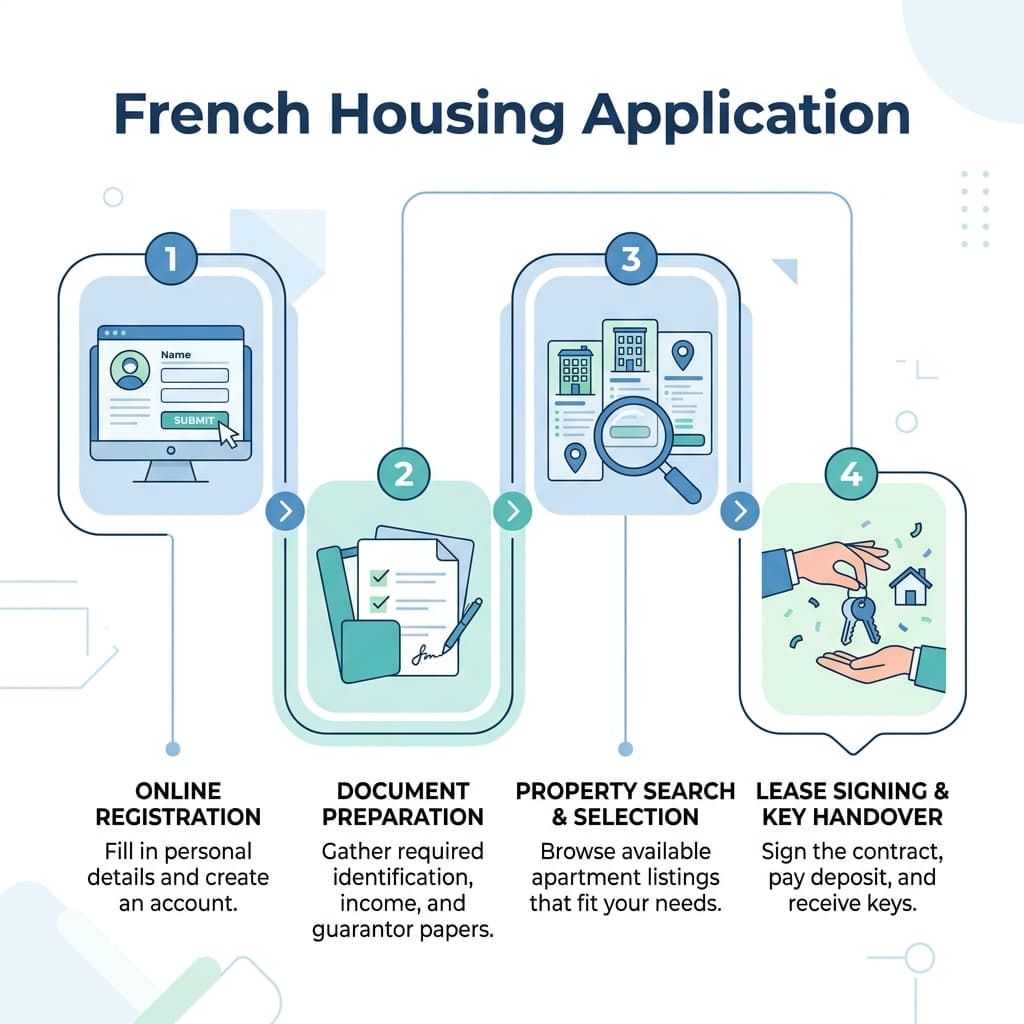 Étapes inscription LOC'annonces logement social Paris